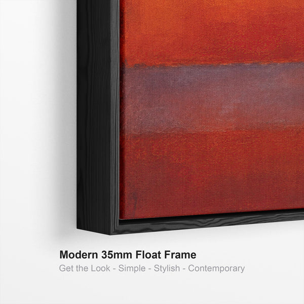 Large Mark Rothko inspired Framed Set of 2 Canvases - Red Flow