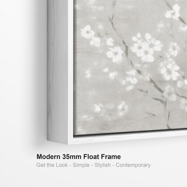Abstract Framed Wall Art - Silk Blossom - for Living Room