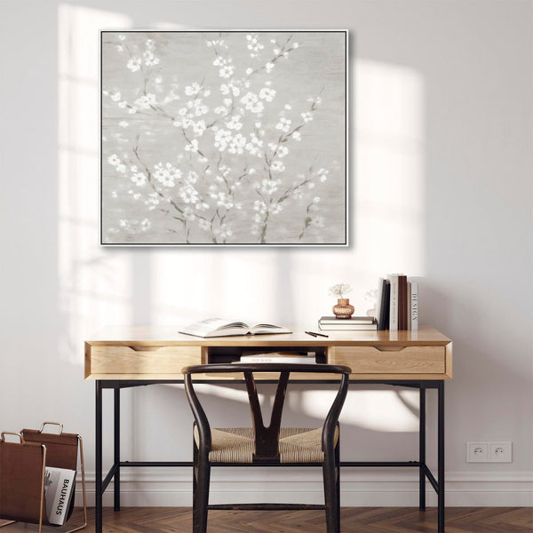 Abstract Framed Wall Art - Silk Blossom - for Living Room