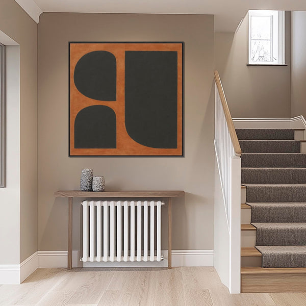 Burnt Orange Rust Abstract Artwork - Umber Earth