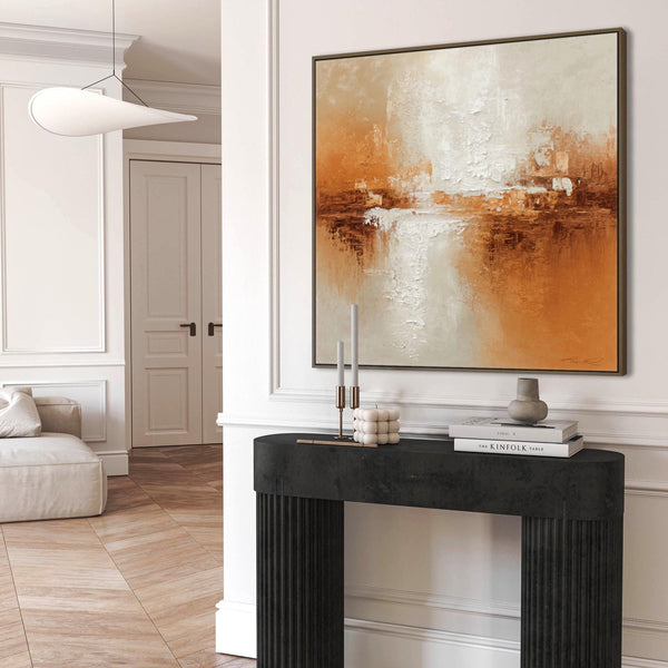 Orange Rust Landscape Framed Artwork - Umber Shores