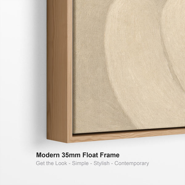 Pair of Framed Bedroom Art - Thoughtful Moment - Neutral Beige - Set of 2