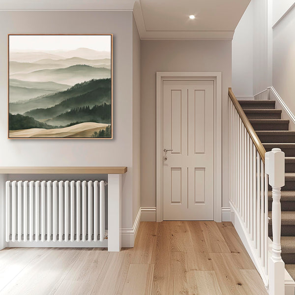 Living Room Framed Wall Art Canvas for Lounge - Tuscan Forest