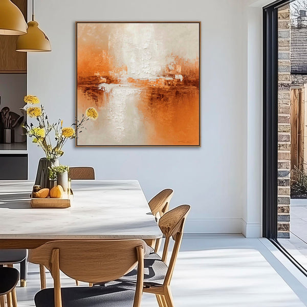 Orange Rust Landscape Framed Artwork - Umber Shores