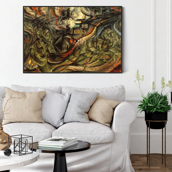 Umberto Boccioni Framed Artwork on Canvas States of Mind The Farewells