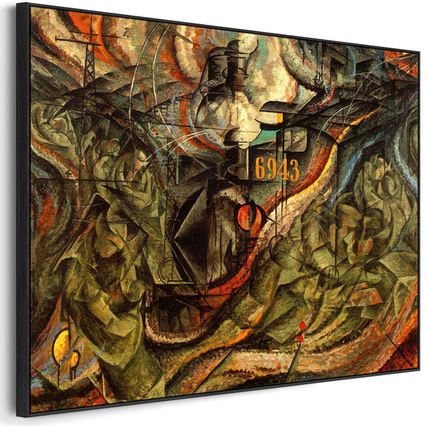 Umberto Boccioni Framed Artwork on Canvas States of Mind The Farewells