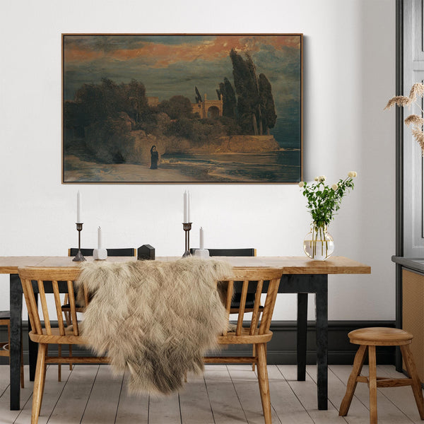 Arnold Boecklin Villa by the Sea Framed Artwork Print on Canvas