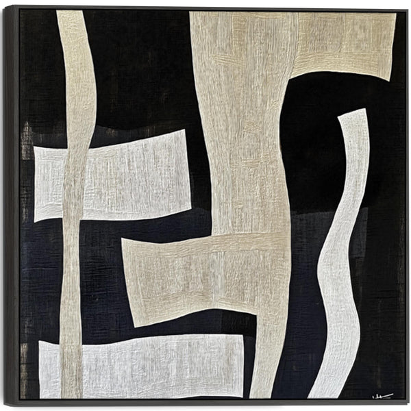 Wabi Sabi Abstract Artwork Print Framed Canvas Neutral