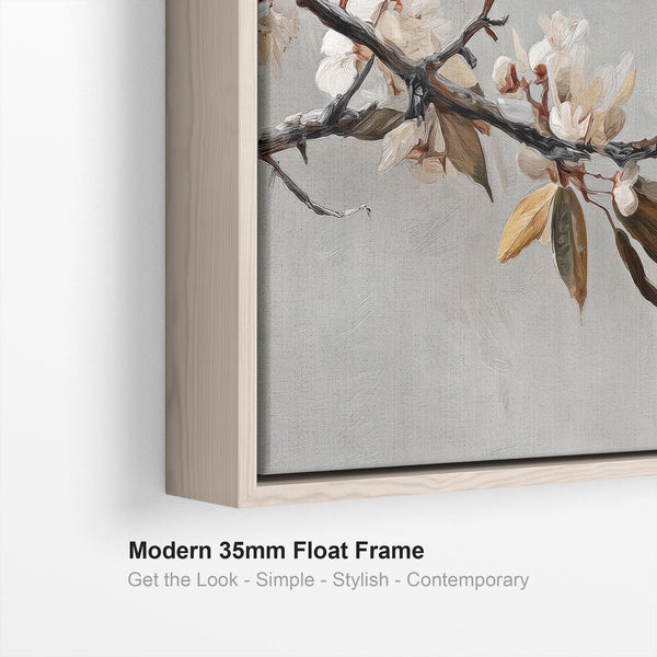 Warm Cream Grey Framed Living Room Wall Art for lounge Harvest