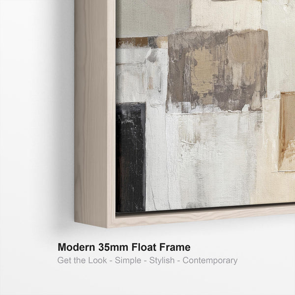 Hallway Framed Canvas Picture - Warm Neutral Entrance Artwork