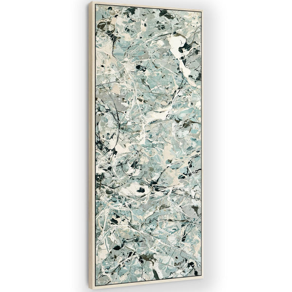 Tall Hallway Vertical Canvas Wall Art - Sage Green Entrance Art