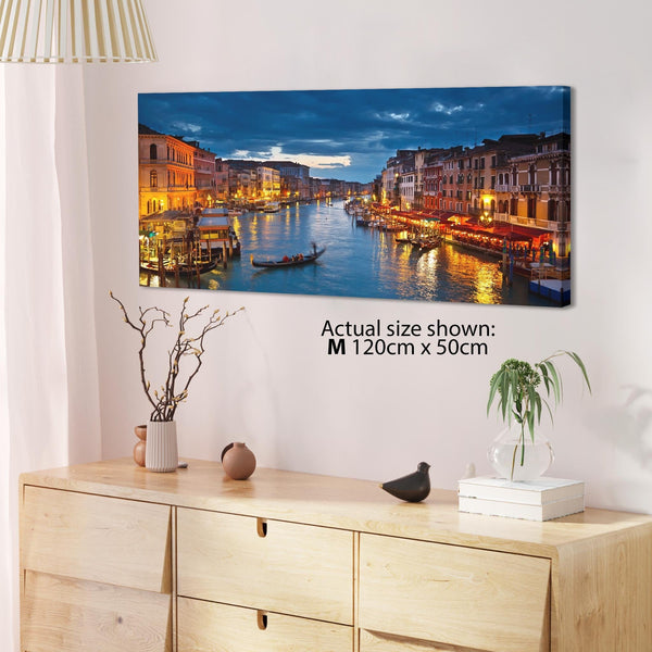 Venice Italy Gondola Grand Canal Blue City Canvas