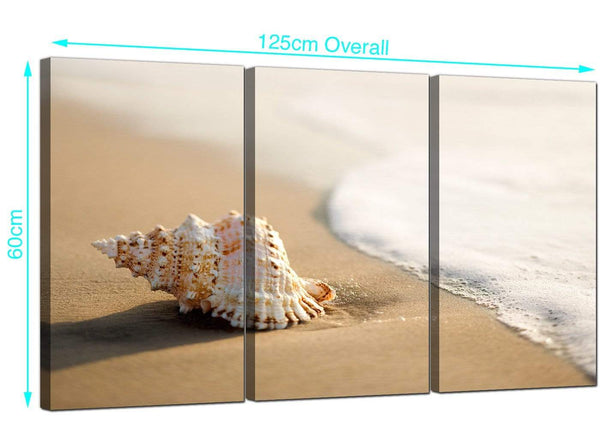 Set of 3 Beach Canvas Art 125cm x 60cm 3146