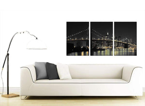 Set of Three American City Canvas Art 125cm x 60cm 3075