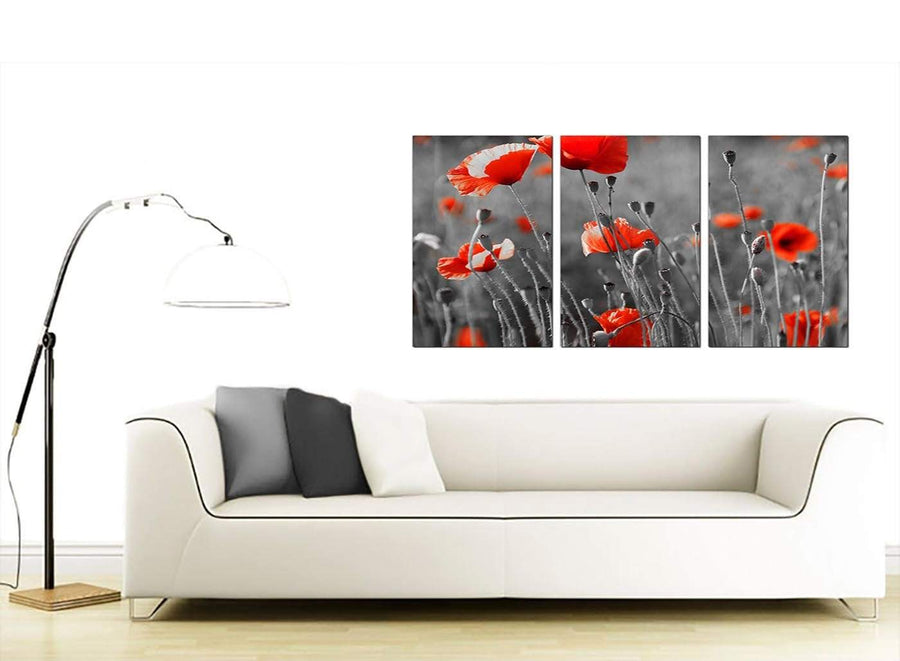 Set of 3 Floral Canvas Art 125cm x 60cm 3135