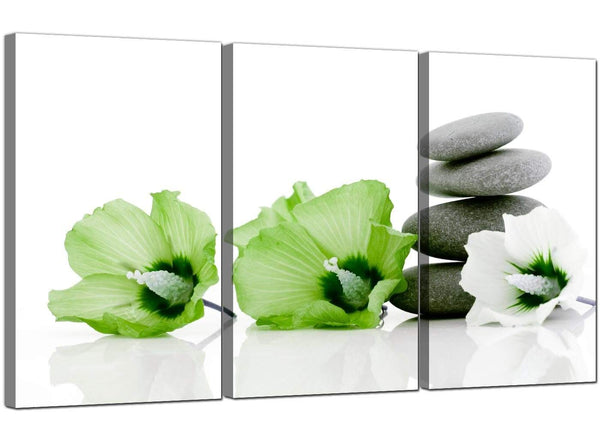 3 Part Floral Canvas Prints UK Hibiscus 3070