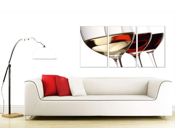 Set of 3 Food & Drink Canvas Prints UK 125cm x 60cm 3067