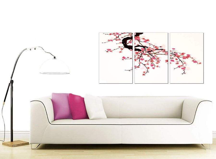 3 Panel Flower Canvas Art 125cm x 60cm 3081
