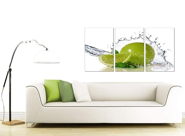 Set of Three Food & Drink Canvas Art 125cm x 60cm 3057
