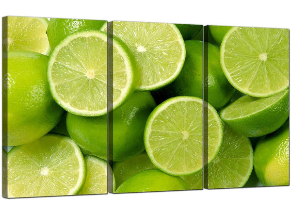 Set of 3 Fruit Canvas Art Limes 3113