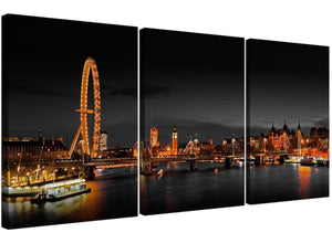 Set of 3 City Canvas Prints UK Big Ben 3186