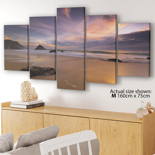 Sunset Beach Canvas Wall Art