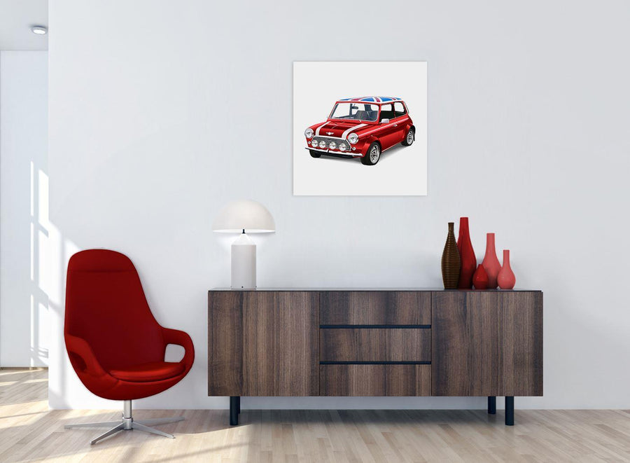 contemporary mini cooper lifestyle canvas modern 64cm square 1s277m for your office