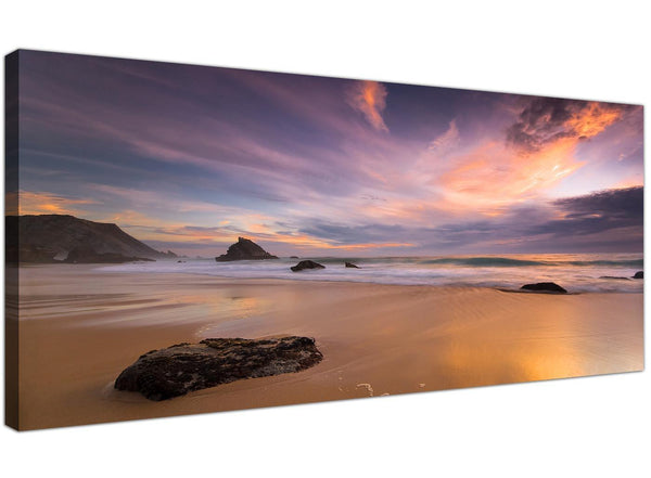 large purple plum seascape canvas art 1198