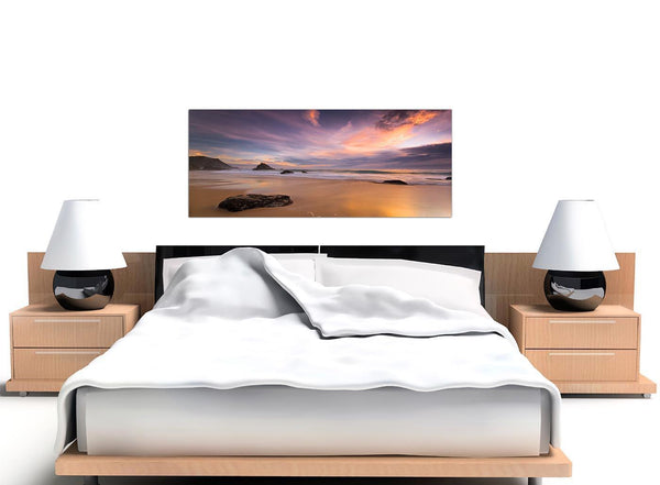 large purple plum seascape canvas wall art 1198