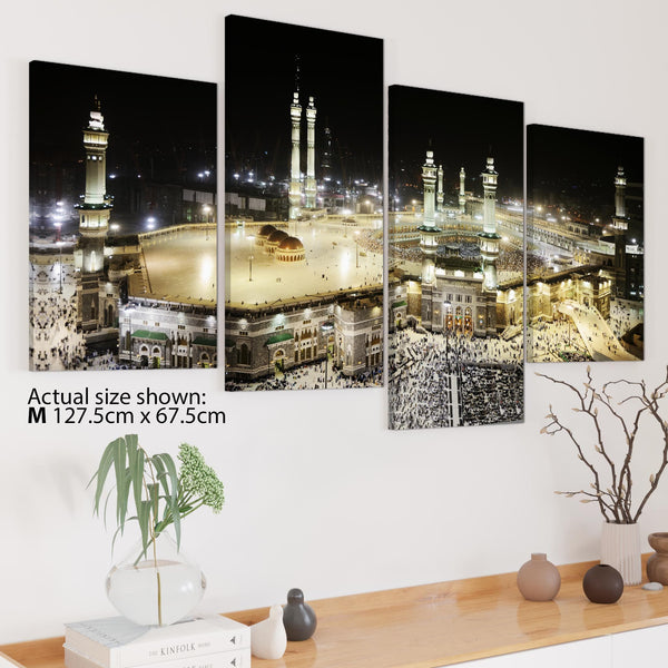 Islamic Canvas - Mecca at Night - Hajj Canvas