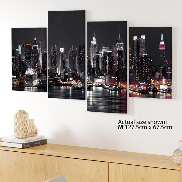 New York City Skyline - Black White Cityscape Canvas