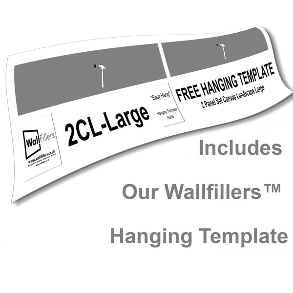 Blue Grey Black Canvas Wall Art - Trees Leaves Blossom - Set of 2 Pictures Canvas Wall Art Print