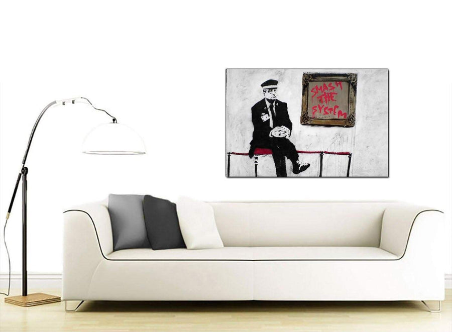 Banksy Canvas Pictures - Gallery Attendant