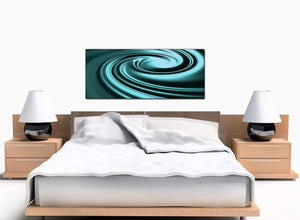 Abstract Large Teal Canvas Wall Art