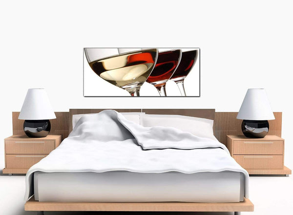 Kitchen Wine Modern Red Canvas Picture