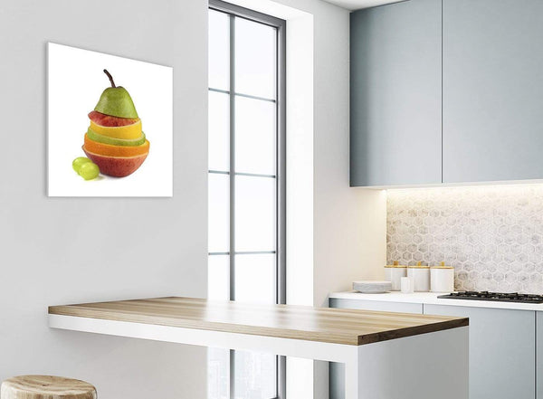 Canvas Prints Sliced Fruit - Pear Shape Food Stack - Kitchen - 1s482s - 49cm Square Wall Art