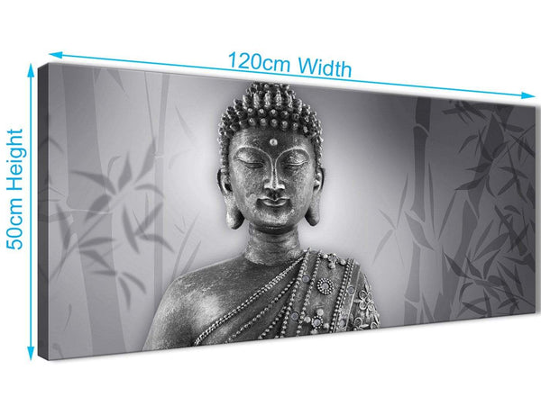 Cheap Black White Buddha Bedroom Canvas Wall Art Accessories - 1373 - 120cm Print