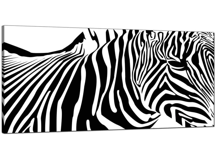 Black-White Cheap Wide Canvas of Zebra - 4022