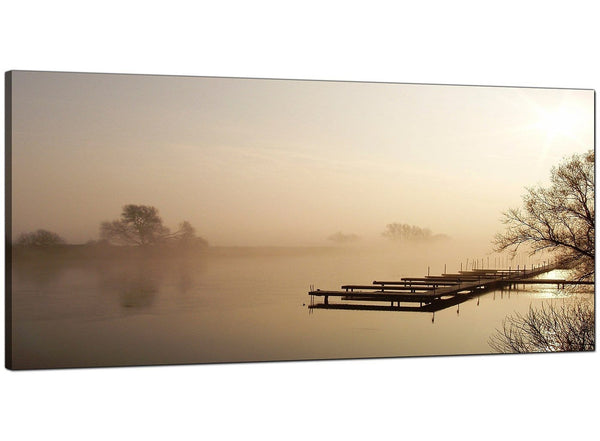 Brown Bedroom Large Canvas of Landscape