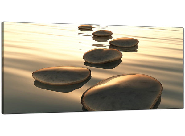 Brown Modern Wide Abstract Canvas