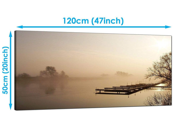 Bedroom Brown Large Canvas of Landscape