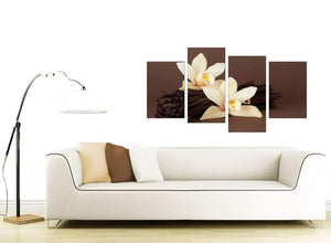 Set Of 4 Living-Room Brown Canvas Wall Art