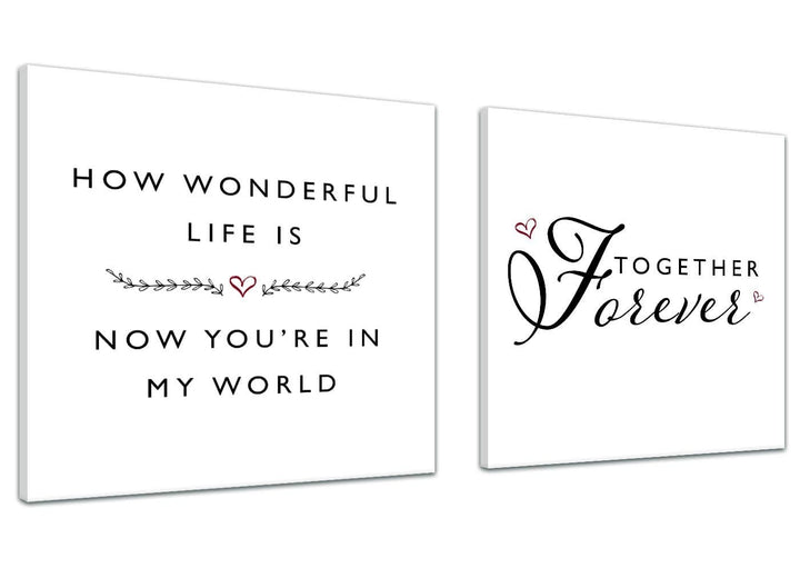Cheap Canvas Prints How wonderful Life is - Word Art - 2s478s - 49cm Square Wall Art - 2s478s