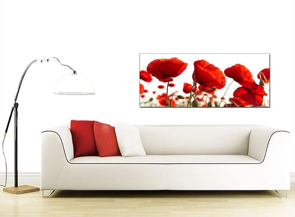 Red Living Room Extra Large Canvas of Poppies