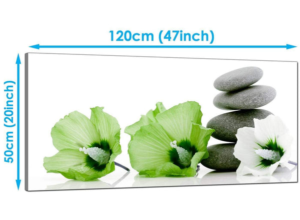 Living-Room Green Wide Canvas of Flower