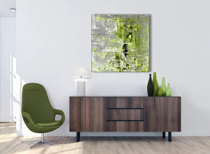 Cheap Lime Green Grey Abstract Painting Wall Art Print Canvas Modern 79cm Square 1S360L For Your Bedroom