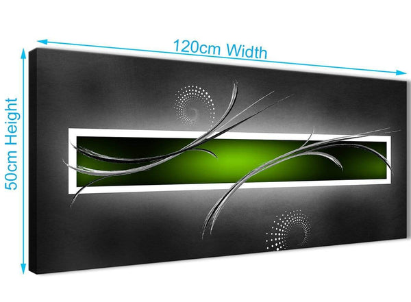 Cheap Lime Green White Grey Modern Design Abstract Canvas Living Room Canvas Wall Art Accessories - Abstract 1093 - 120cm Print