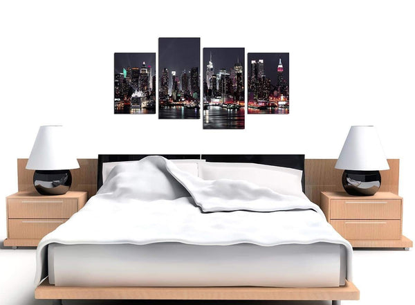 Cheap 4 Part Cityscape Canvas Prints UK 4187