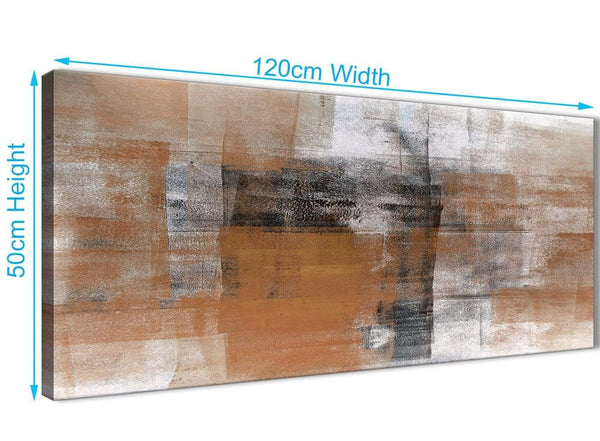 Cheap Orange Black White Painting Living Room Canvas Wall Art Accessories - Abstract 1398 - 120cm Print