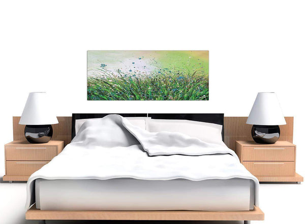 cheap panoramic green floral canvas art 1261